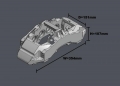 Přední brzdový kit D2 Racing pro Honda Odyssey RA6/RA7 (99-03), 8-pístkové brzdiče, plovoucí kotouče 421x36mm