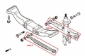 Rear Lateral Arms (front) Hardrace Alfa Romeo 156 (97-07) - silentblok