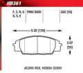 Brzdové destičky přední Hawk Honda Civic 2.0 VTEC FN2 Type-R (07-)
