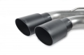 Downpipe back Milltek Audi Coupe UR Quattro 10v Turbo (81-89) - verze bez rezonátoru - koncovka černá