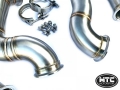 Downpipes s náhradami katalyzátorů MTC Motorsport Mercedes E-Klasse W213 E63 S AMG 4.0 twin-turbo V8 M177 (16-)
