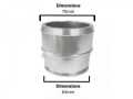 Hliníkový bajonet na hadice ProRacing VAG TFSI / TSI / TDI - 70mm bajonet > 63mm hadice