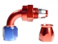Fitinka koleno 90° D-12 (AN12) 1-1/16"x12-UNF - teflonová PTFE hadice