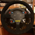 Volant Momo Modell 26 280mm - černý/černý - semiš