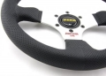 Volant Momo Competition Evo 320mm - černý/stříbrný - kůže