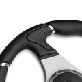 Volant Momo Millenium Sport 320mm - černý/stříbrný - kůže (homologace)