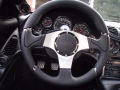 Volant Momo Millenium Sport 320mm - černý/stříbrný - kůže (homologace)