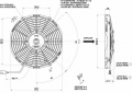 Vysoce výkonný ventilátor Spal - sací, průměr 280mm