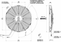 Vysoce výkonný ventilátor Spal - tlačný, průměr 305mm