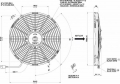 Vysoce výkonný ventilátor Spal - sací, průměr 330mm