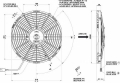 Vysoce výkonný ventilátor Spal - sací, průměr 305mm