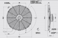 Vysoce výkonný ventilátor Spal - sací, průměr 385mm