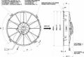 Vysoce výkonný ventilátor Spal - sací, průměr 305mm