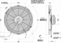 Vysoce výkonný ventilátor Spal - tlačný, průměr 350mm