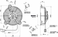 Vysoce výkonný ventilátor Spal - tlačný, průměr 130mm