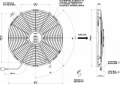 Vysoce výkonný ventilátor Spal - sací, průměr 385mm