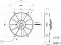 Vysoce výkonný ventilátor Spal - sací, průměr 305mm