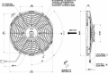 Vysoce výkonný ventilátor Spal - tlačný, průměr 305mm