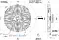 Vysoce výkonný ventilátor Spal - sací, průměr 350mm