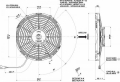 Vysoce výkonný ventilátor Spal - tlačný, průměr 280mm