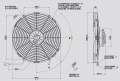 Vysoce výkonný ventilátor Spal - sací, průměr 330mm