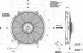 Vysoce výkonný ventilátor Spal - sací, průměr 385mm