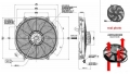 Vysoce výkonný ventilátor Spal - sací, průměr 385mm