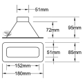 Přívod vzduchu Sandtler 180 x 85mm - průměr 51mm
