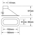 Přívod vzduchu Sandtler 180 x 85mm - průměr 51mm