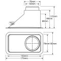 Přívod vzduchu Sandtler 175 x 100mm - průměr 63/76mm