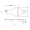 Přívod vzduchu Sandtler 382 x 178mm - průměr 76mm - černý
