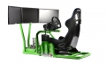 Závodní simulátor Milltek Sport - konstrukce pro 3x monitor 27"