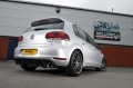 Turboback výfuk Milltek VW Golf 6 GTi 2.0 TFSI 210PS (09-13) - verze bez rezonátoru Race - koncovky černé