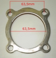 Příruba na výfukovou část 63,5mm 4-děr. (nerez)