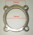 Příruba na výfukovou část 76mm 4-děr. (nerez)