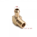 Fitinka 1/8-NPT koleno 90° na hadici 6mm (1/4) - mosazná