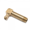 Fitinka 1/8"-NPT koleno 90° na hadici 6mm (1/4") dlouhá - mosazná