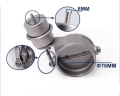 Podtlaková mechanická výfuková klapka 70mm - zavřená - negativní tlak (vacuum) - N/A motor