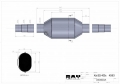 Katalyzátor keramický Simons - 400CPSI - 95 x 150 x 350mm - 45-63,5mm (homologace E5)