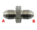 Propojovací adaptér rovný D-03 (AN3) 3/8x24-UNF - D-03 (AN3) 3/8x24-UNF - samec - nerezový