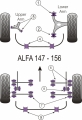 Silentbloky Powerflex Alfa Romeo 147 / 156 / GT Front Upper Arm Bush (5)