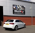 Catback výfuk Milltek Audi A3 8V 2.0 TDI 150PS 2WD MQB (13-) - verze s rezonátorem - koncovka titanová (homologace)