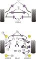 Silentbloky Powerflex BMW E81 / E82 / E87 / E88 1 Series (04-) Rear Toe Adjust Arm Inner & Outer Bush (11a)