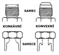 Redukční rozšiřující fitinka D-03 (AN3) 3/8x24-UNF samice - D-04 (AN4) 7/16x20-UNF samec