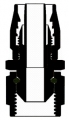 Fitinka rovná D-06 (AN6) 9/16x18-UNF - cutter-system - šroubovací