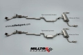 Turboback výfuk Milltek VW Golf 6 GTi 2.0 TFSI 210PS (09-13) - verze bez rezonátoru Race - koncovky černé