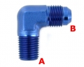 Redukční fitinka koleno 90° D-10 (AN10) 7/8x14-UNF - 1/2-NPT