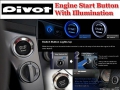 Startovací tlačítko Pivot - Start engine - modré podsvícení