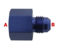 Redukční rozšiřující fitinka D-08 (AN8) 3/4"x16-UNF samice - D-10 (AN10) 7/8"x14-UNF samec