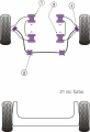 Silentbloky Powerflex Renault R21 včetně Turbo Front Anti Roll Bar To Arm Bush 22mm (4)
